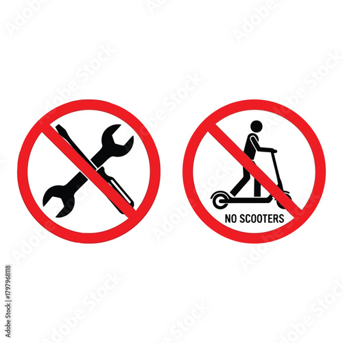 No scooters allowed sign