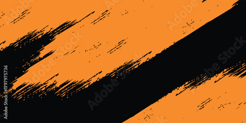 orange black brush Car sticker wrap pattern banner abstract sporty lines black orange color combination grunge brush.