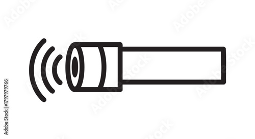 ## **27. Ultrasonic distance sensor outline icon vector**
