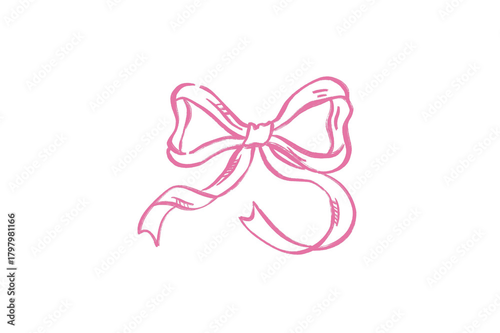 Naklejka premium Pink bow