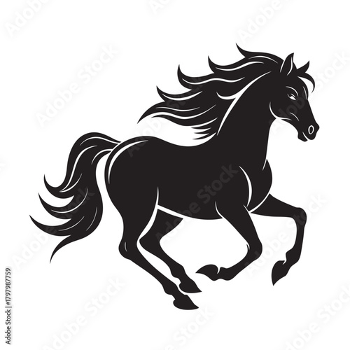 Royal Horse Charger Dynamic Silhouette Artwork