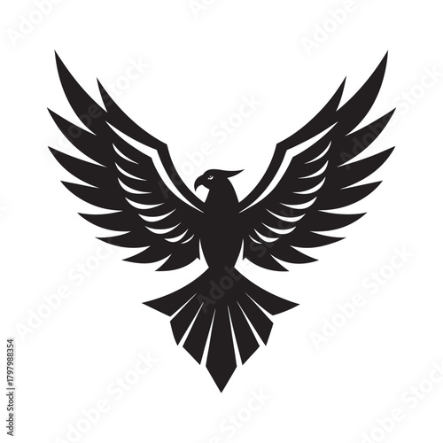 Majestic Eagle Rising Symbol Silhouette Artwork