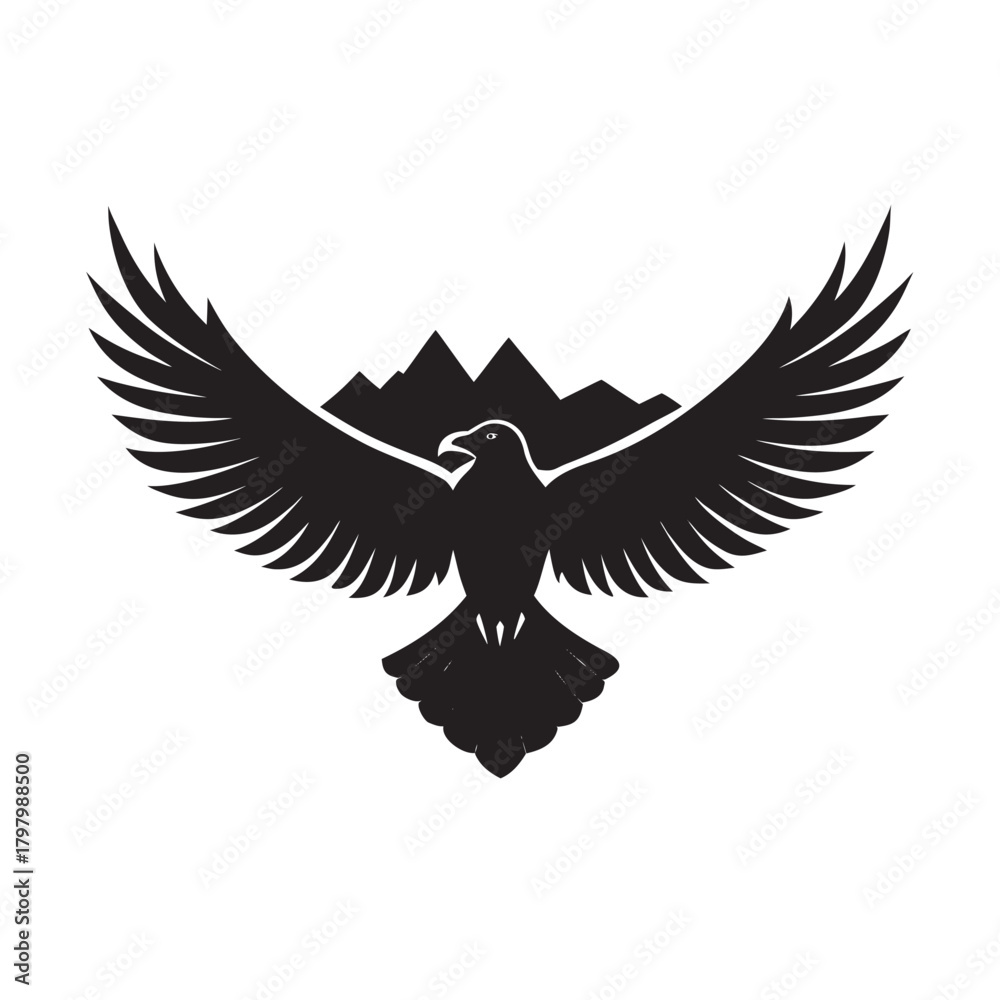 Obraz premium Majestic Eagle Brave Horizon Sky Silhouette