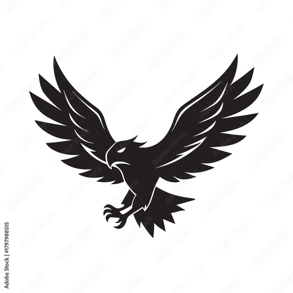 Fototapeta premium Majestic Eagle Battle Spirit Heroic Silhouette