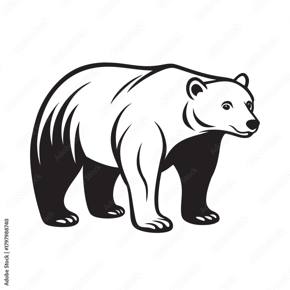 Fototapeta premium Arctic Bear Glacier King Wild Silhouette