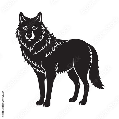Arctic Wolf Alpha Leader Strong Silhouette
