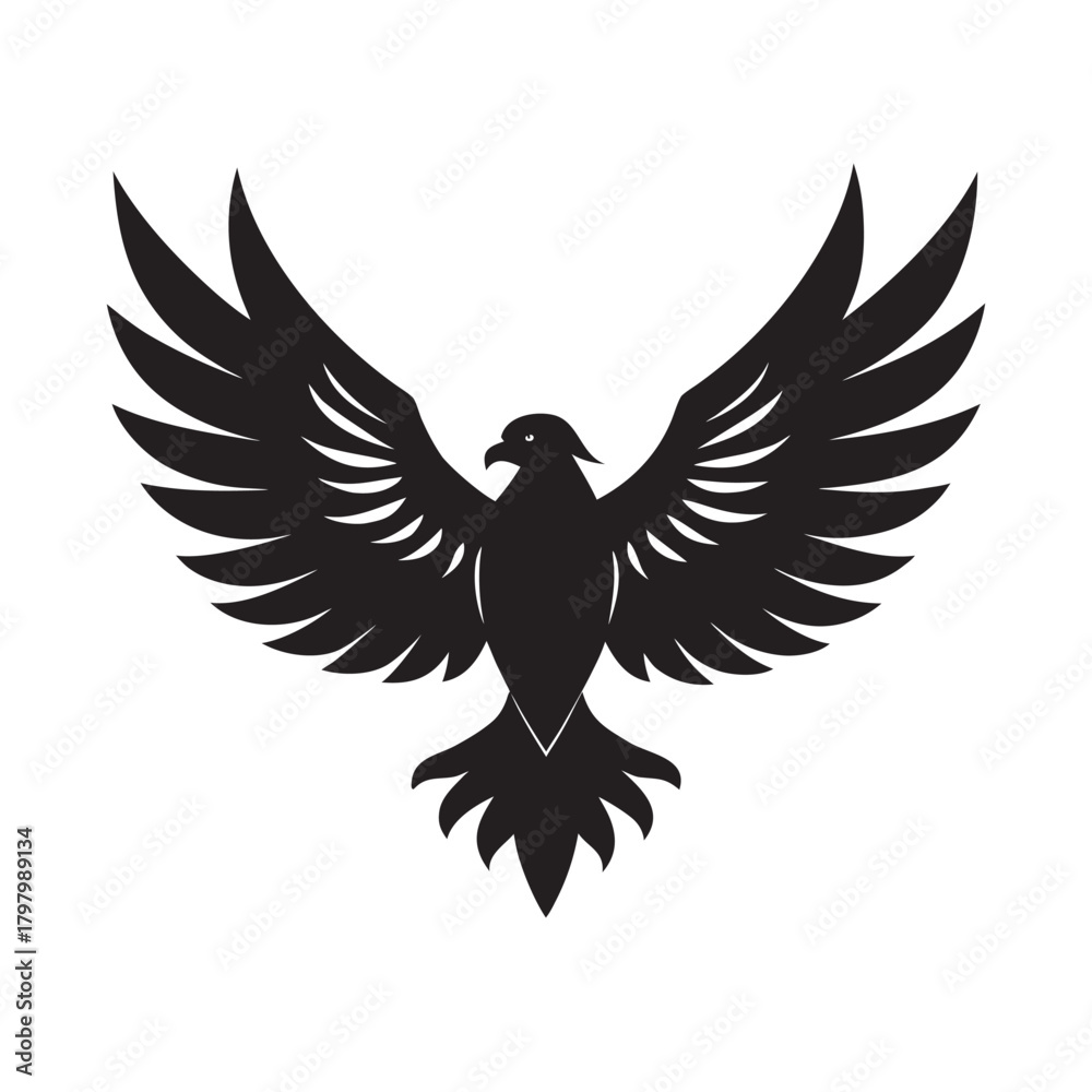 Fototapeta premium Majestic Eagle Grand Wings Silhouette Design