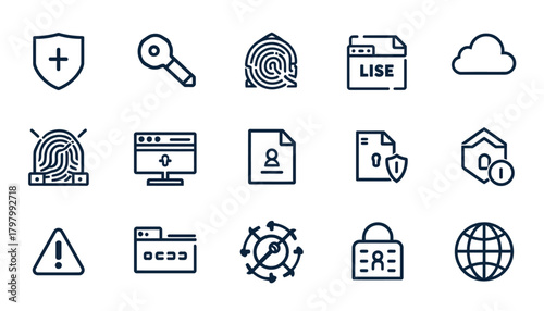 Cybersecurity icon pack