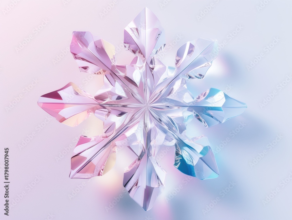 Fototapeta premium Pastel Crystal Snowflake