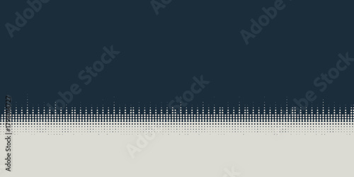 Abstract image showing a dark blue top fading into a light gray bottom with dots in between