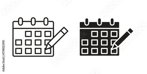 Calendar pen icon