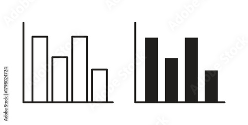 Chart histogram icon