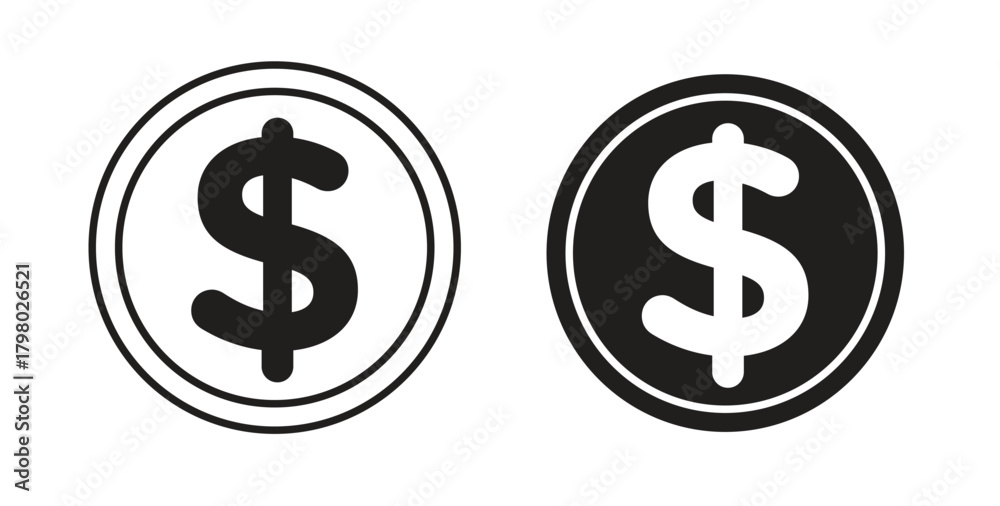 Fototapeta premium Coin icon