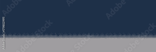 A dark blue background with a row of small white triangular shapes along a gray lower section horizon