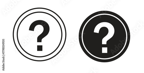 Interrogation icons for use web design,logo.Symbol illustration.