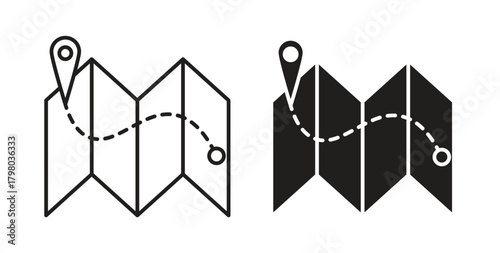 Map icons for use web design,logo.Symbol illustration.