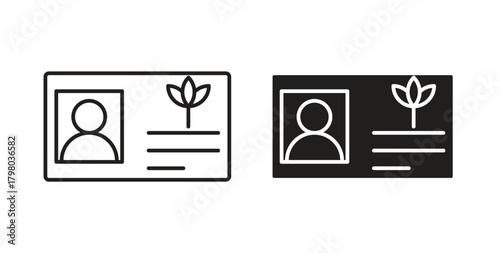 Medical marijuana card icons for use web design,logo.Symbol illustration.
