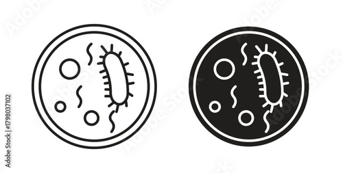 Microorganism icons for use web design,logo.Symbol illustration.