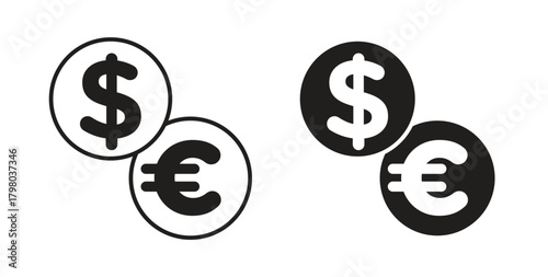 Money exchange icons for use web design,logo.Symbol illustration.