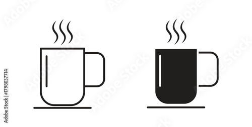 Mug icons for use web design,logo.Symbol illustration.
