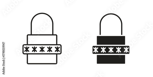 Password icons for use web design,logo.Symbol illustration.