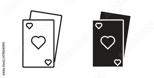 Playing cards icons for use web design,logo.Symbol illustration.
