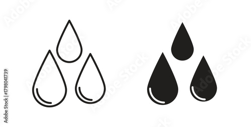 Raindrops icons for use web design,logo.Symbol illustration.