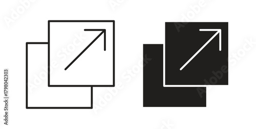 Resize icons for use web design,logo.Symbol illustration.