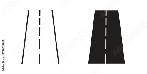 Road icons for use web design,logo.Symbol illustration.