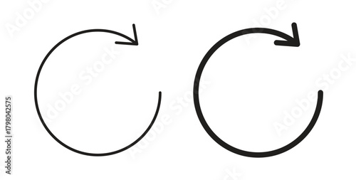 Rotate right icons for use web design,logo.Symbol illustration.