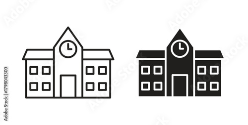school icons for use web design,logo.Symbol illustration.