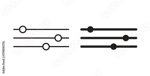 Settings sliders icons for use web design,logo.Symbol illustration.