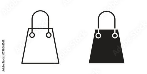 Shopping bag icons for use web design,logo.Symbol illustration.