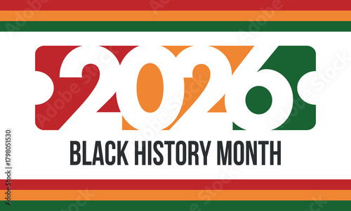 Black History Month. African American History. Celebrated annual. In February in United States and Canada. In October in Great Britain. Poster, card, banner, background. Vector illustration
