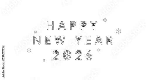 Festive happy new year celebration design with glowing lights and abstract celebratory elements for a joyous occasion