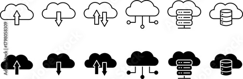 Weather Cloud Symbol Set