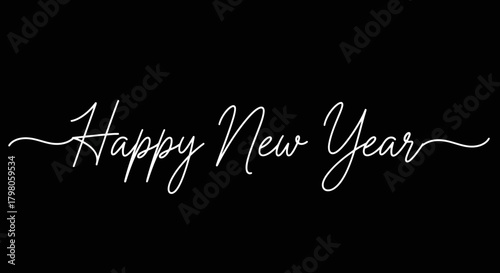 Festive happy new year greeting with sparkling abstract elements and celebratory design for the upcoming year