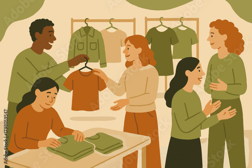 Negative event vector swap no textured letters clothing organic flat icon folding