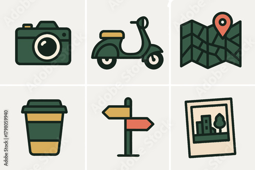 Text icon coffee modern icons cup street exploration city no look camera