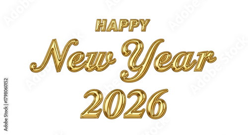 Festive happy new year greeting with elegant typography and celebratory elements for a joyful celebration