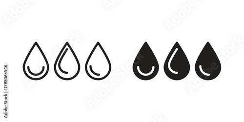 Water drop shape icon