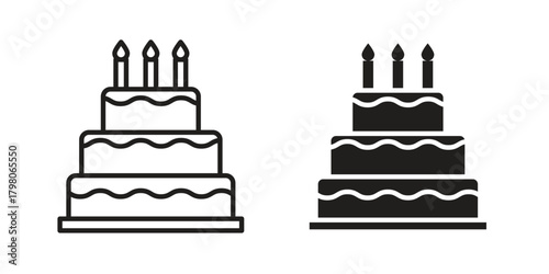 Wedding cake icon