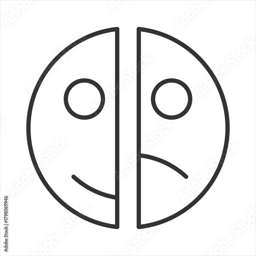 Bipolar Disorder Outline Icon