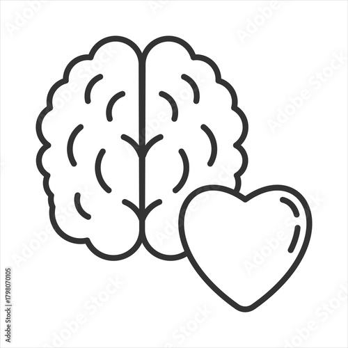 Emotional Intelligence Outline Icon