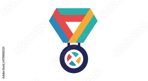 Award Medal Icon Graphic Design.