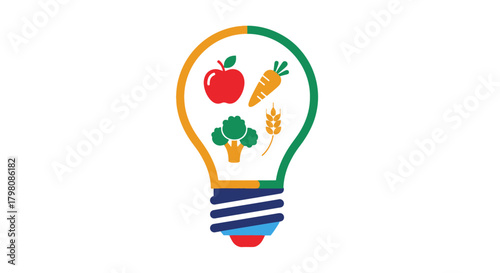 Creative Idea for Nutrition and Healthy Eating Concept.