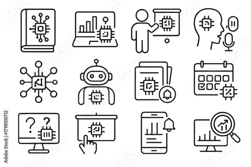 Chart knowledge vector planner icon learning ai tutoring graph study virtual