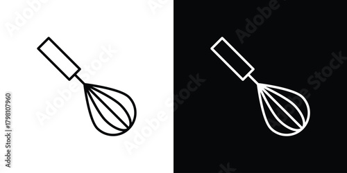 Beater icons vector.Editable stroke.linear style sign