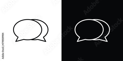Chat bubble icons vector.Editable stroke.linear style sign