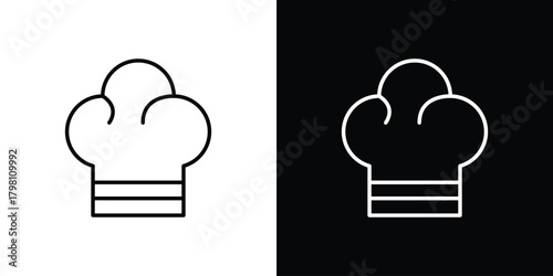 Chef icons vector.Editable stroke.linear style sign